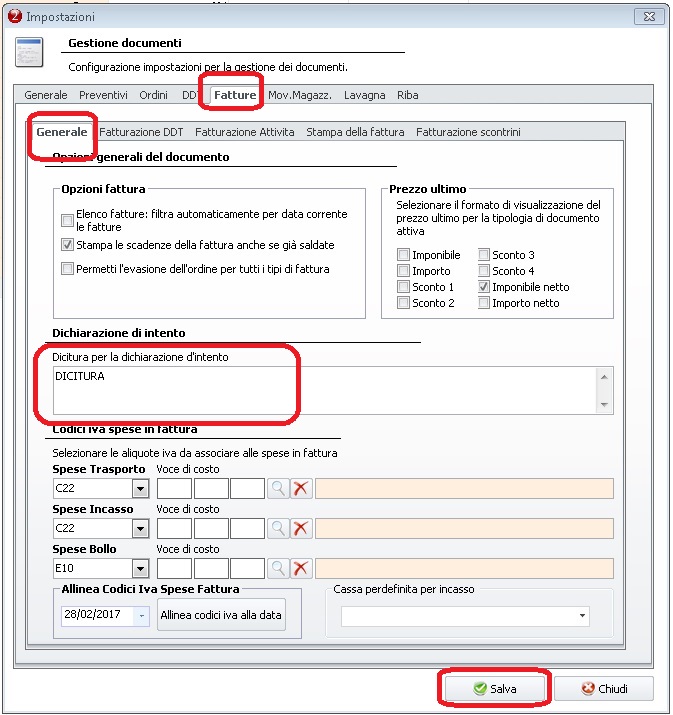 FATTURE DICHIARAZIONE D'INTENTO 2bitwiki